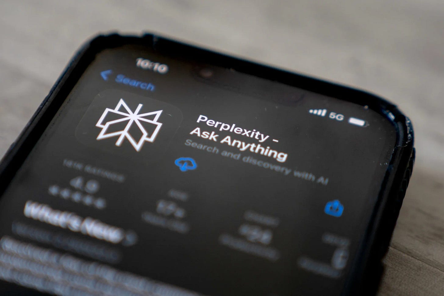 The Perplexity app