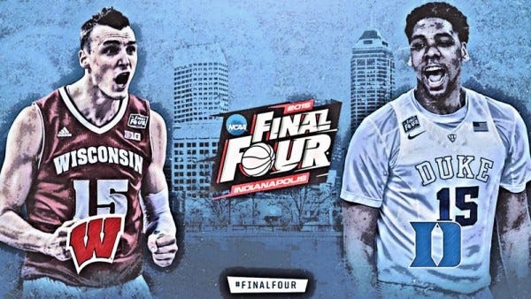 wisconsin vs duke blue devils final four ncaa 2015