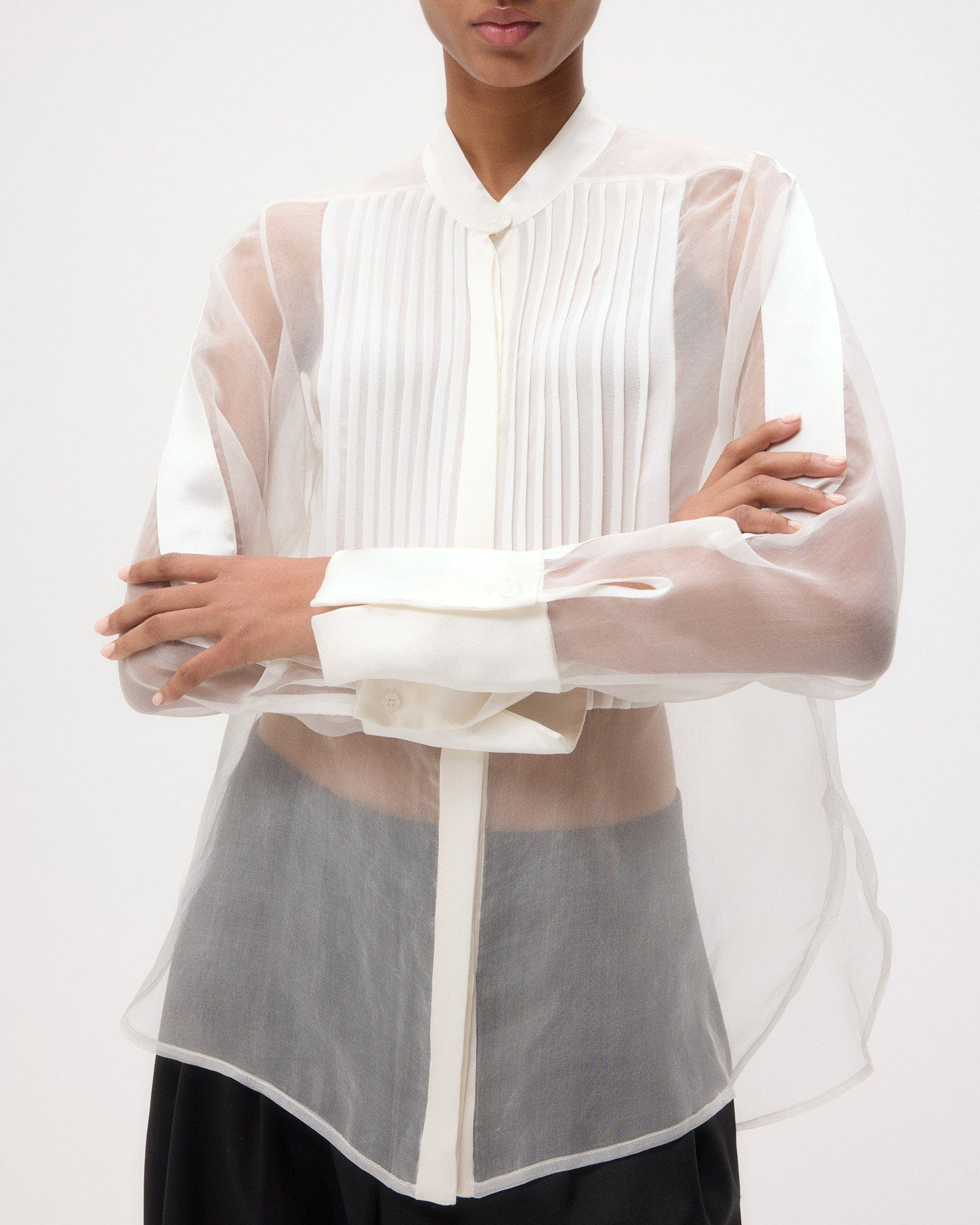 TWP Ivory Peyton Top in Silk Organza view 2