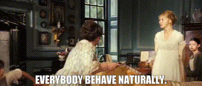 YARN | Everybody behave naturally. | Pride & Prejudice (2005) | Video gifs  by quotes | 3bde915b | 紗