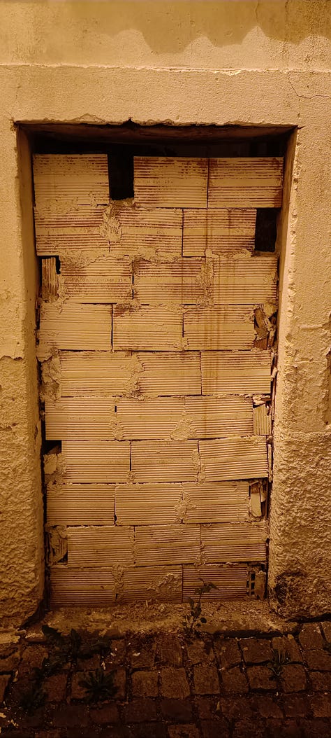 A night stroll through a Portuguese village