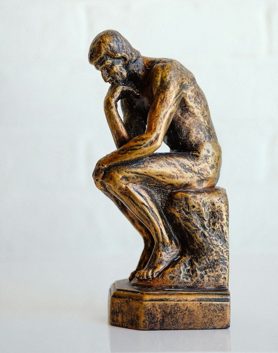 black statue of a man