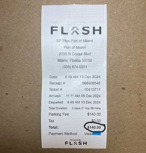 a side by side comparison of the cost of parking at RCCL Terminal A in Port Miami. Terminal A Parking Coupon
