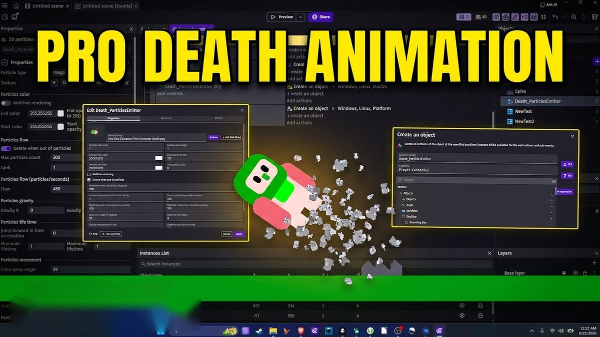 Gdevelop Hit Effect Mastering Pro-Level Death Animations in GDevelop