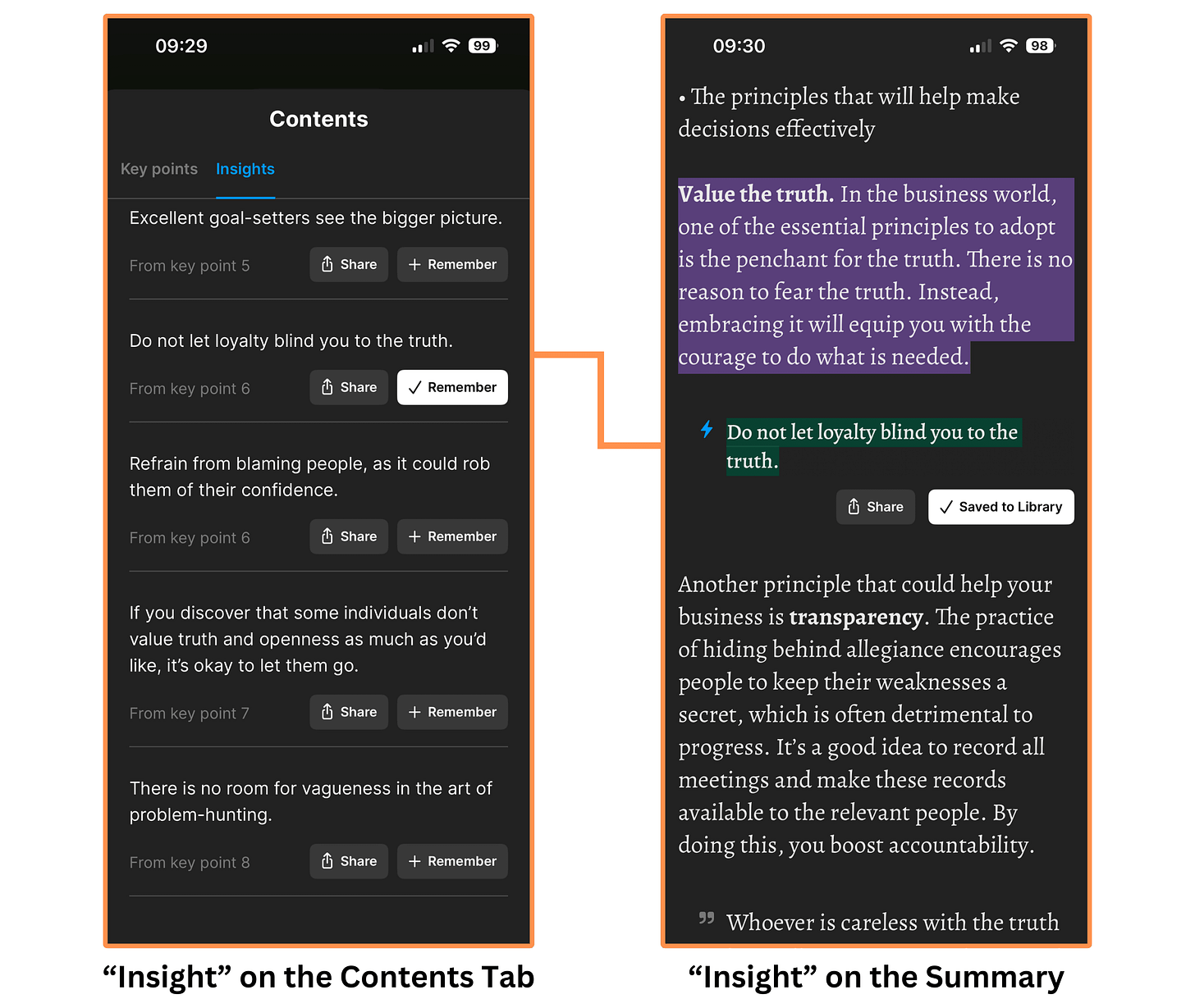 Headway's Insights for the book Principles (dark mode) Headway's Insights for the book Principles (dark mode)