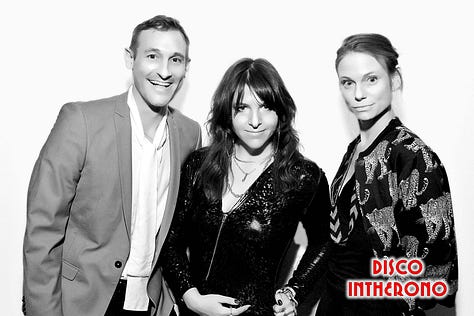 Photos of Meg & Ryan in the palm trees, at Charlize Theron's studio 54 themed house party, at a concert, at The Magic Castle where Meg wears a red sequin gown