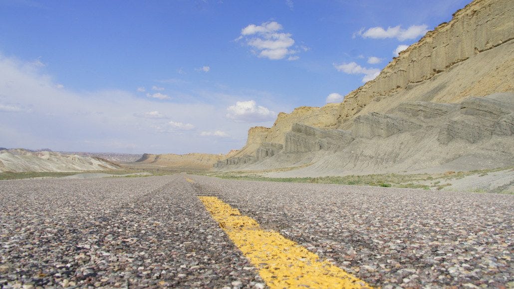 Open road in Utah Open road in Utah