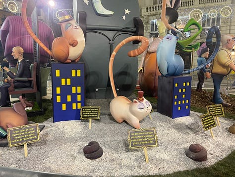 Various sculptures for the Fallas festival