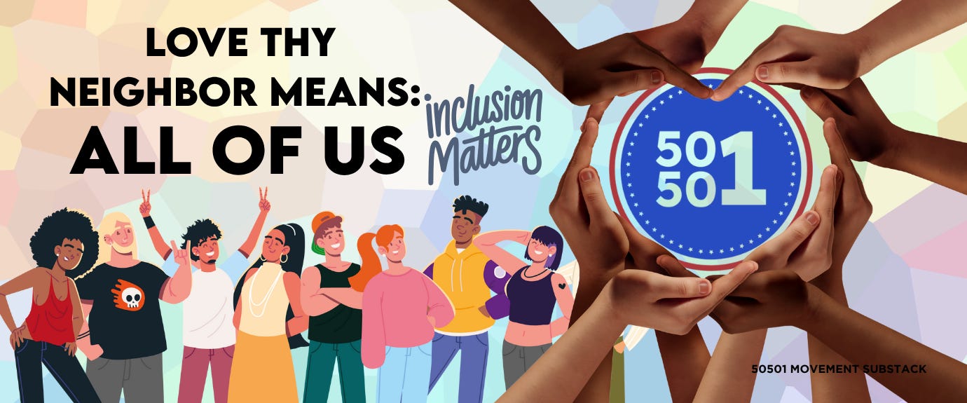 Diverse group of Americans representing all communities No Kings protests defend, illustrating inclusive democracy