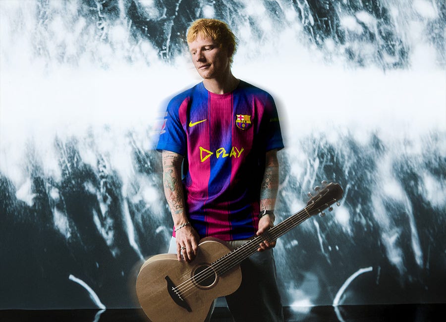 Ed Sheeran replaces Spotify on FC Barcelona shirts for El Clásico