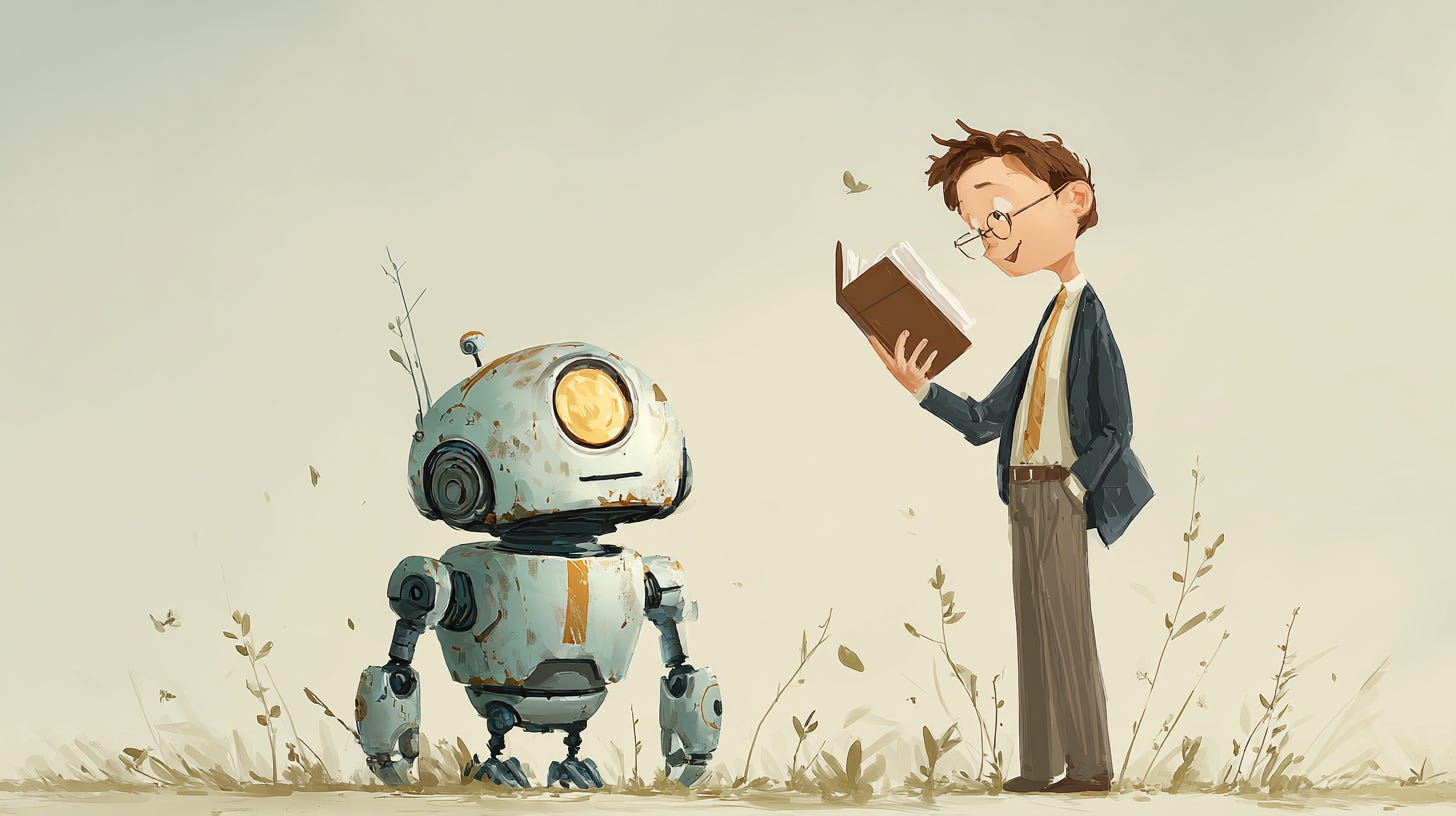 human reading to a robot