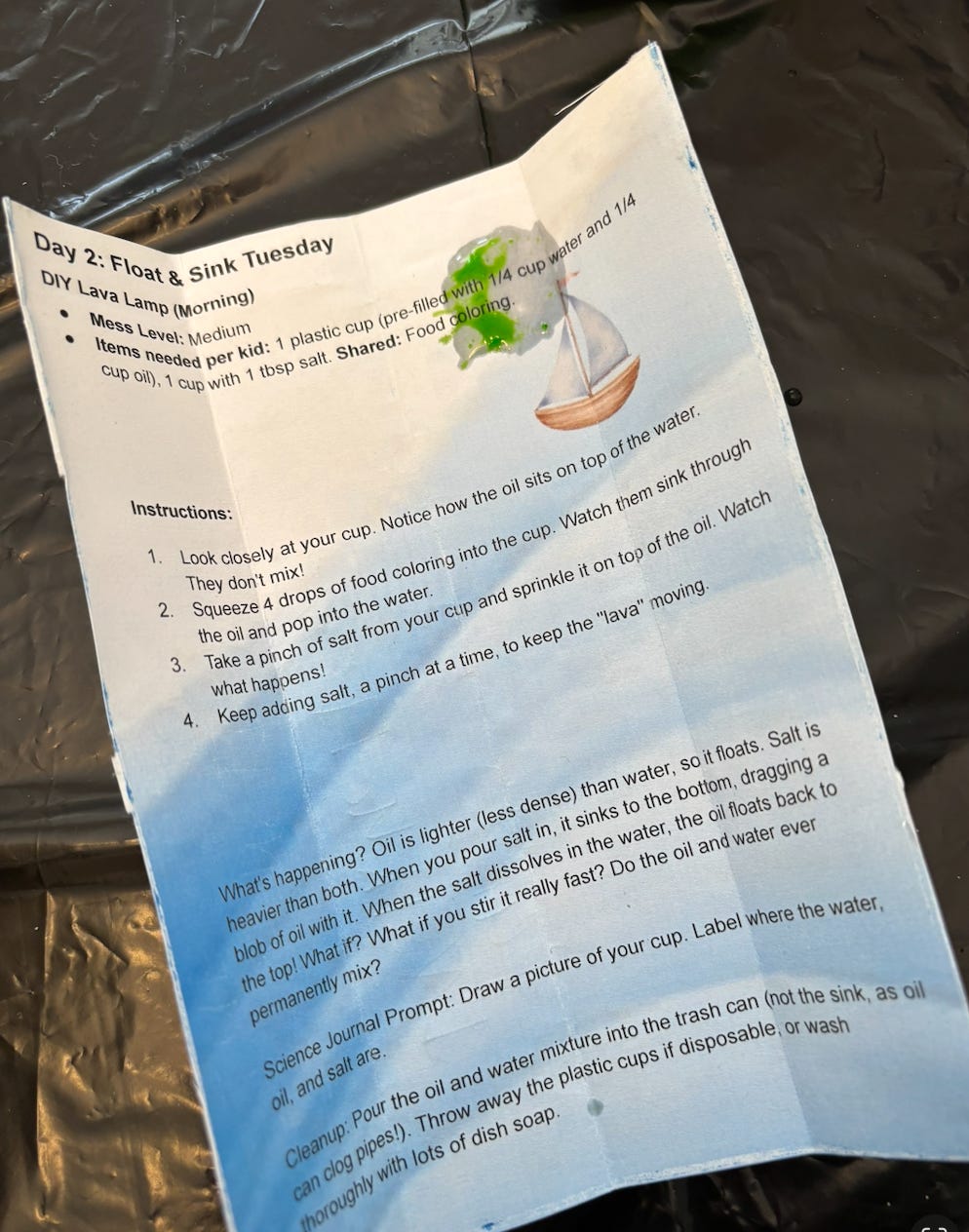The instruction cards my daughter created from the AI-generated plans. She turned each day into a beautifully designed card and pinned them to a fridge calendar. The instruction cards my daughter created from the AI-generated plans. She turned each day into a beautifully designed card and pinned them to a fridge calendar.