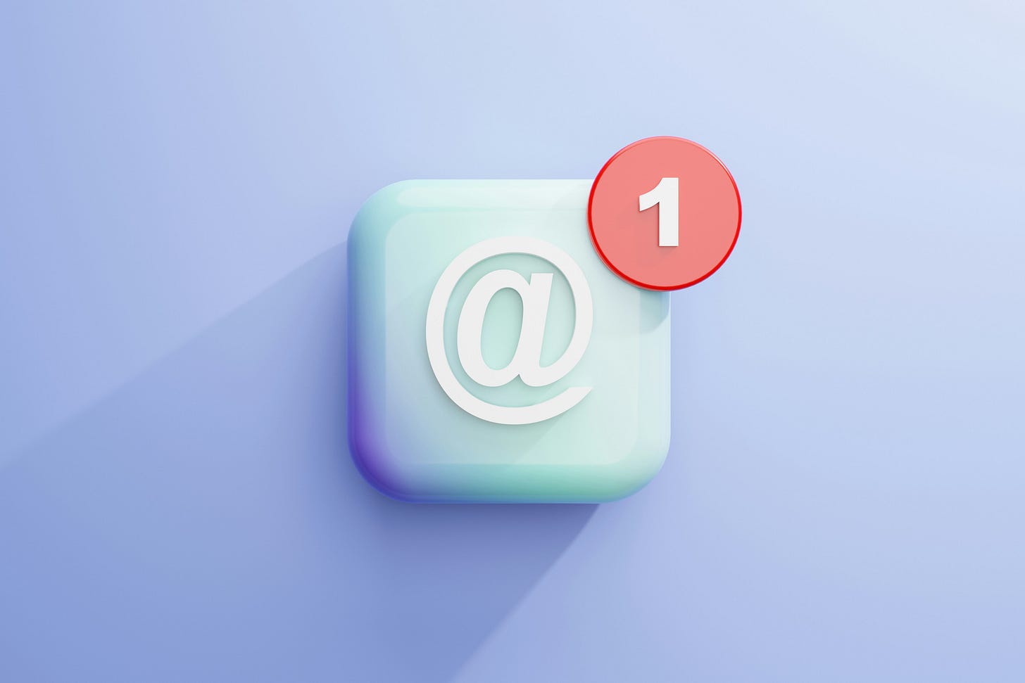 Email app icon with a new message alert
