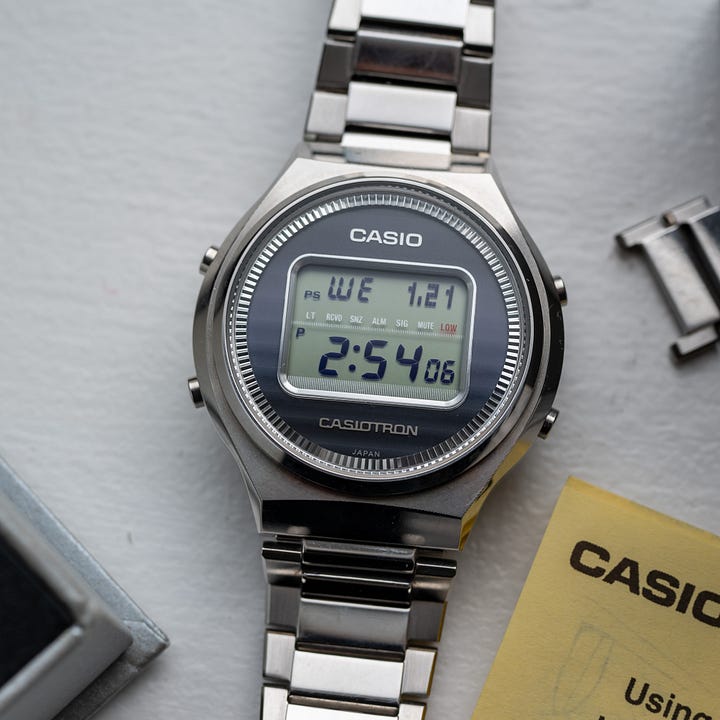 Grand Seiko UFA and the Casio-Tron 50th Anniversary, two very accurate watches that get there in very different ways.