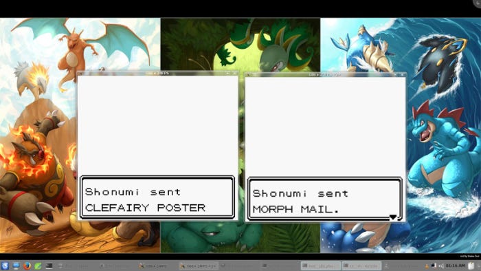GBE+ being played in a beauty Linux distribution. GBE+ being played in a beauty Linux distribution.