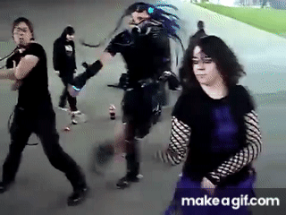 Cybergoth Dance Party on Make a GIF