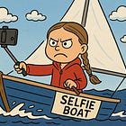 GRETA GOES TO GAZA (but who minds her?)