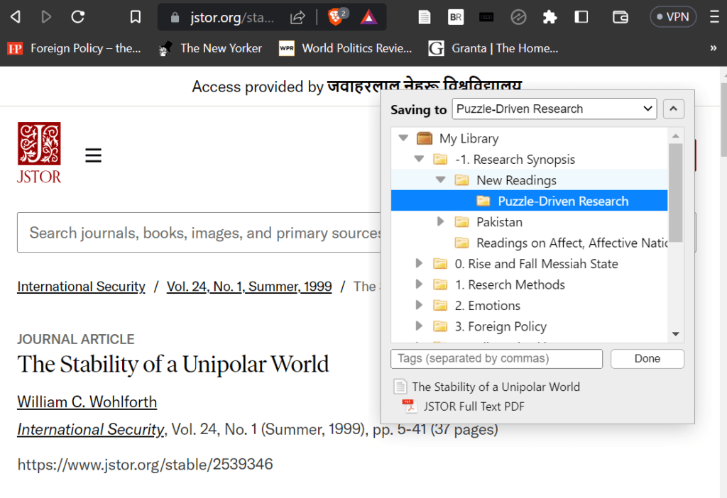 zotero-research-adarsh badri