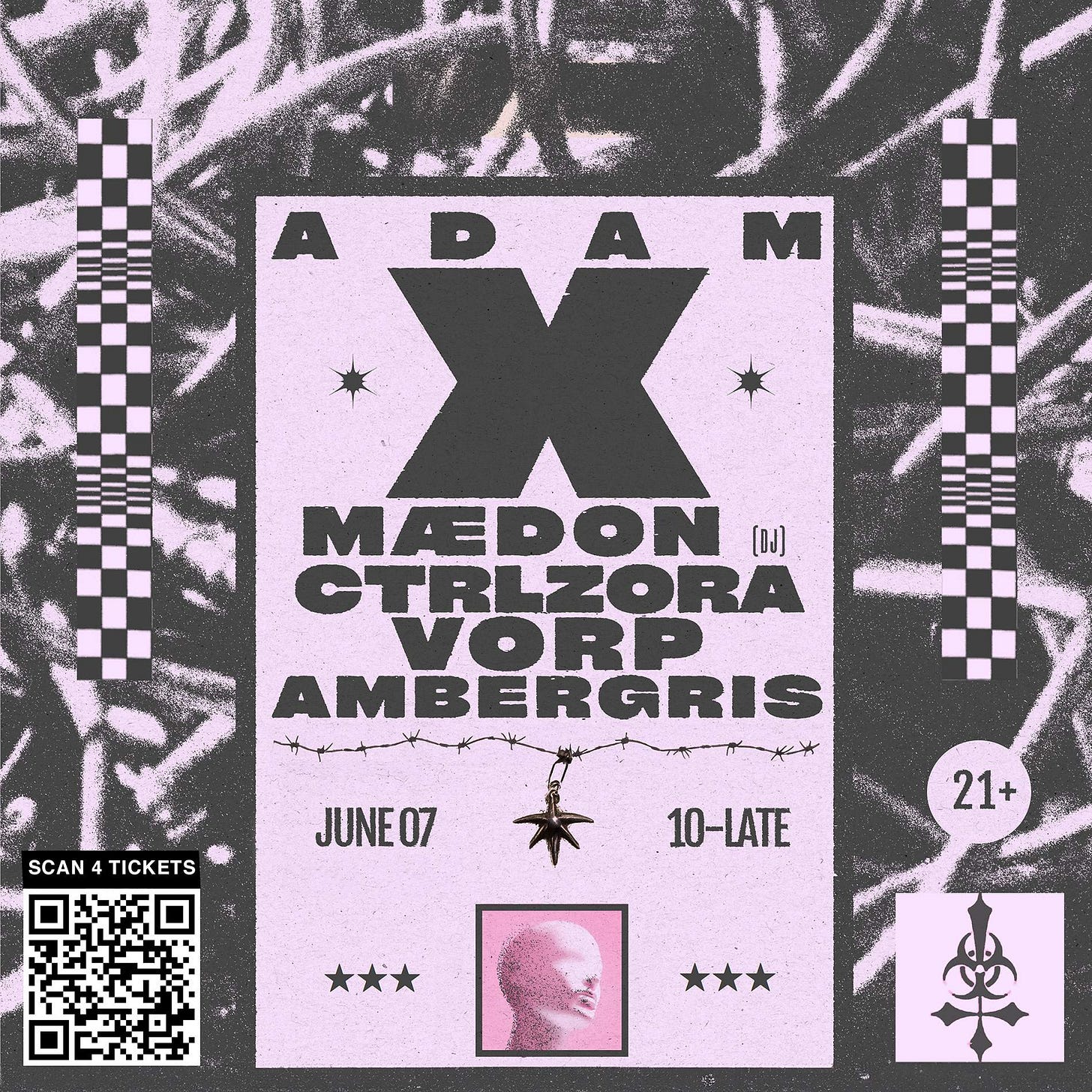 Sanctum presents: Adam X, MÆDON, CtrlZora and MORE - Flyer front