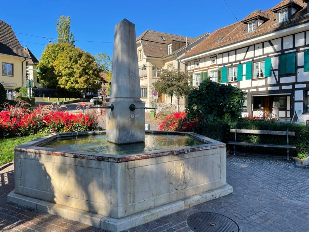 A fountain in Allschwil, Switzerland