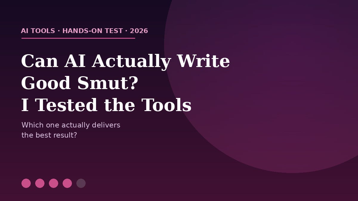 Featured image for an article titled "Can AI Write Smut? I Tested 3 Tools to Find Out" on Romance Nerds