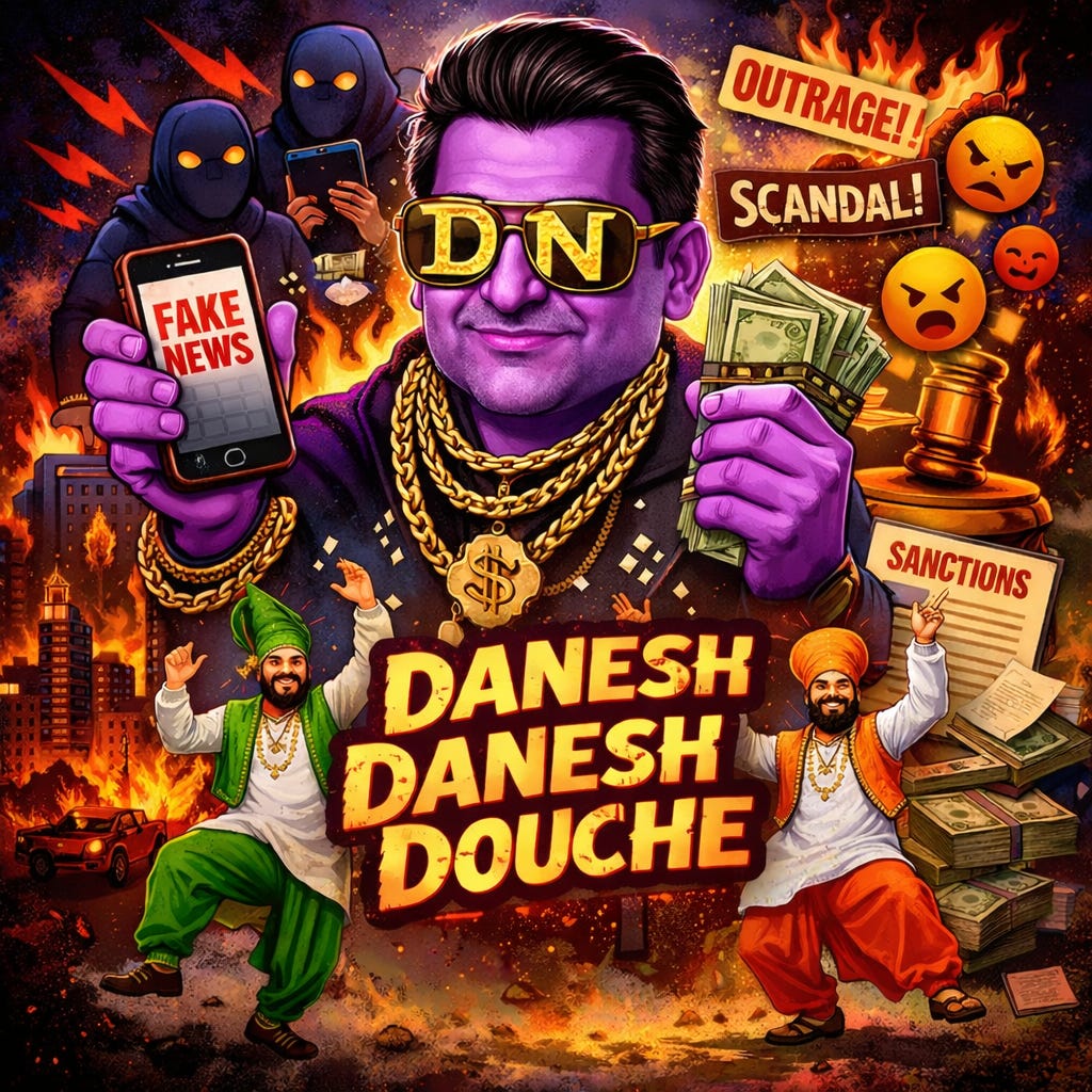 Danesh Diss Goes Viral: Luthmann drops “Danesh Danesh Douche,” a viral parody exposing outrage culture with a relentless chant. Danesh Diss Goes Viral: Luthmann drops “Danesh Danesh Douche,” a viral parody exposing outrage culture with a relentless chant.