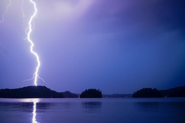 r/ontario - lightning bolt of lightning striking a lake