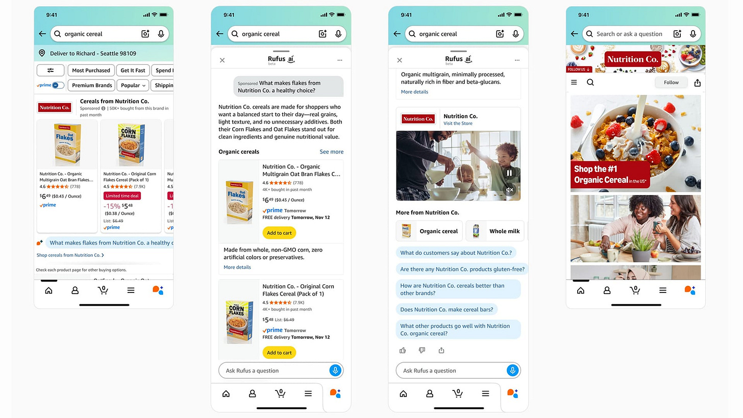Amazon’s AI prompt ads.