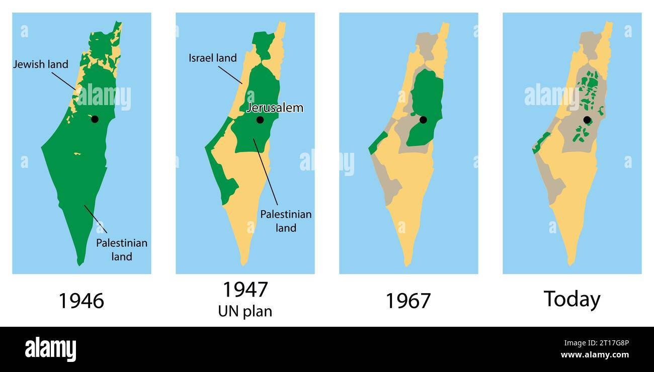 Occupied territories map Cut Out Stock Images & Pictures - Alamy