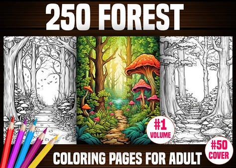 Forest coloring page