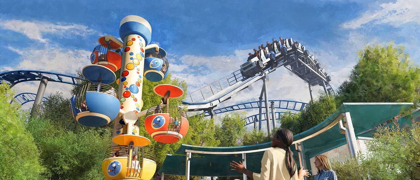 Rendering of Jurassic World- Cretaceous Coaster at Universal Kids Resort