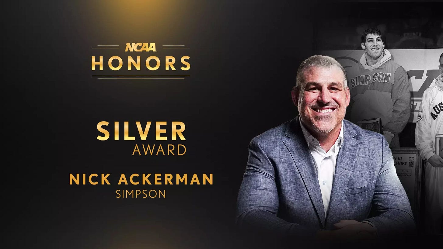 2026 NCAA Silver Anniversary Award: Nick Ackerman 