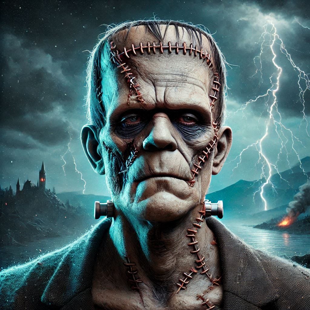 frankenstein mary shelley photorealistic