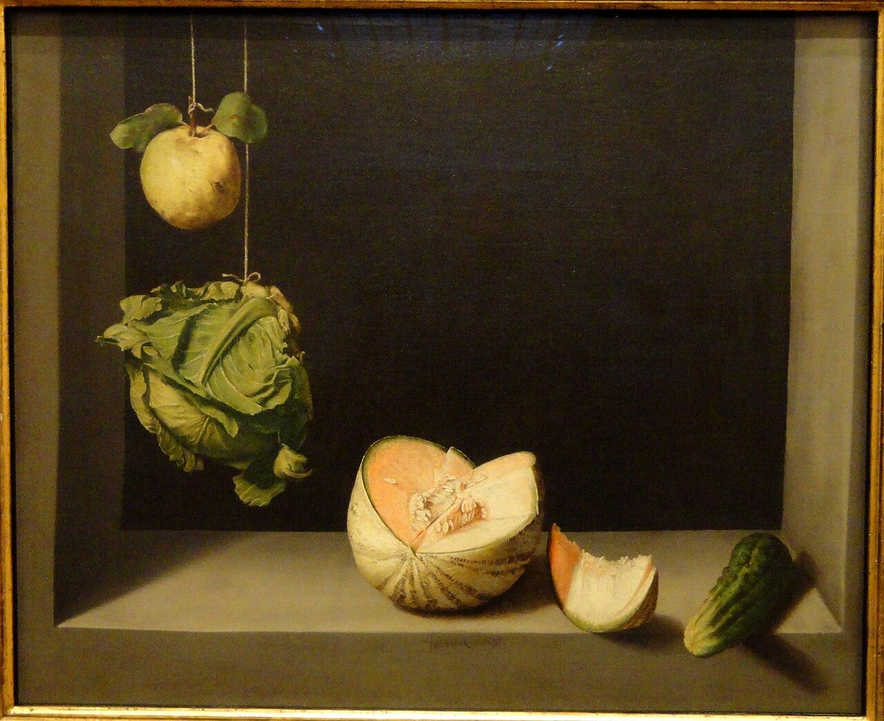 Cotan hanging fruit still life Cotan hanging fruit still life