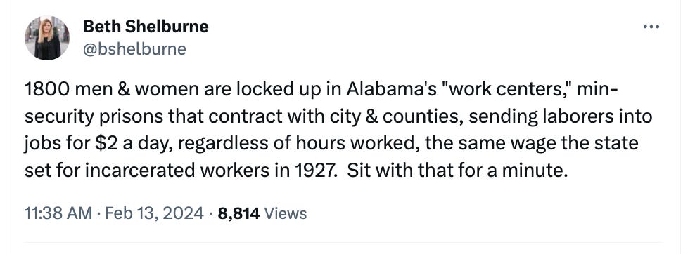 A glimpse of prison slave labor - by Beth Shelburne