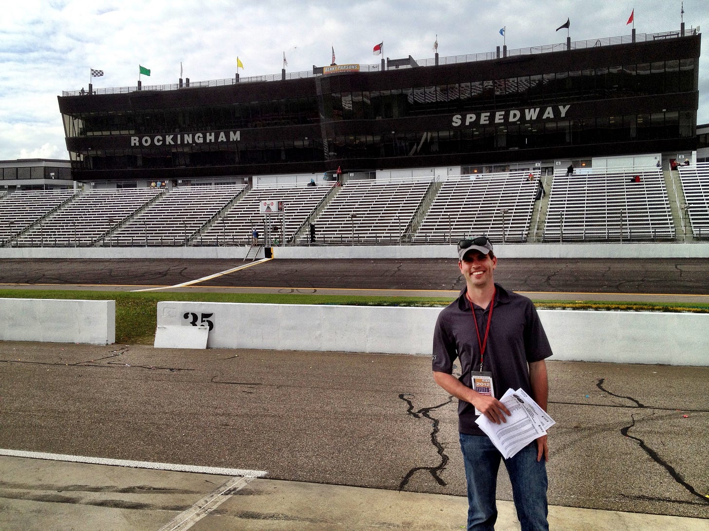 Jeremy at Rockingham Speedway in 2012