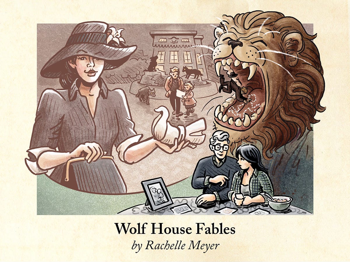 Cover image for the book proposal, Wolf House Fables 