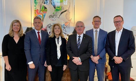 The US ambassador to Australia, Caroline Kennedy, (centre) meets members of the Bring Julian Assange Home Parliamentary Group: (from left) Liberal MP Bridget Archer, Labor MP Josh Wilson, independent MP Andrew Wilkie, Labor MP Julian Hill and Greens senator David Shoebridge The US ambassador to Australia, Caroline Kennedy, (centre) meets members of the Bring Julian Assange Home Parliamentary Group: (from left) Liberal MP Bridget Archer, Labor MP Josh Wilson, independent MP Andrew Wilkie, Labor MP Julian Hill and Greens senator David Shoebridge