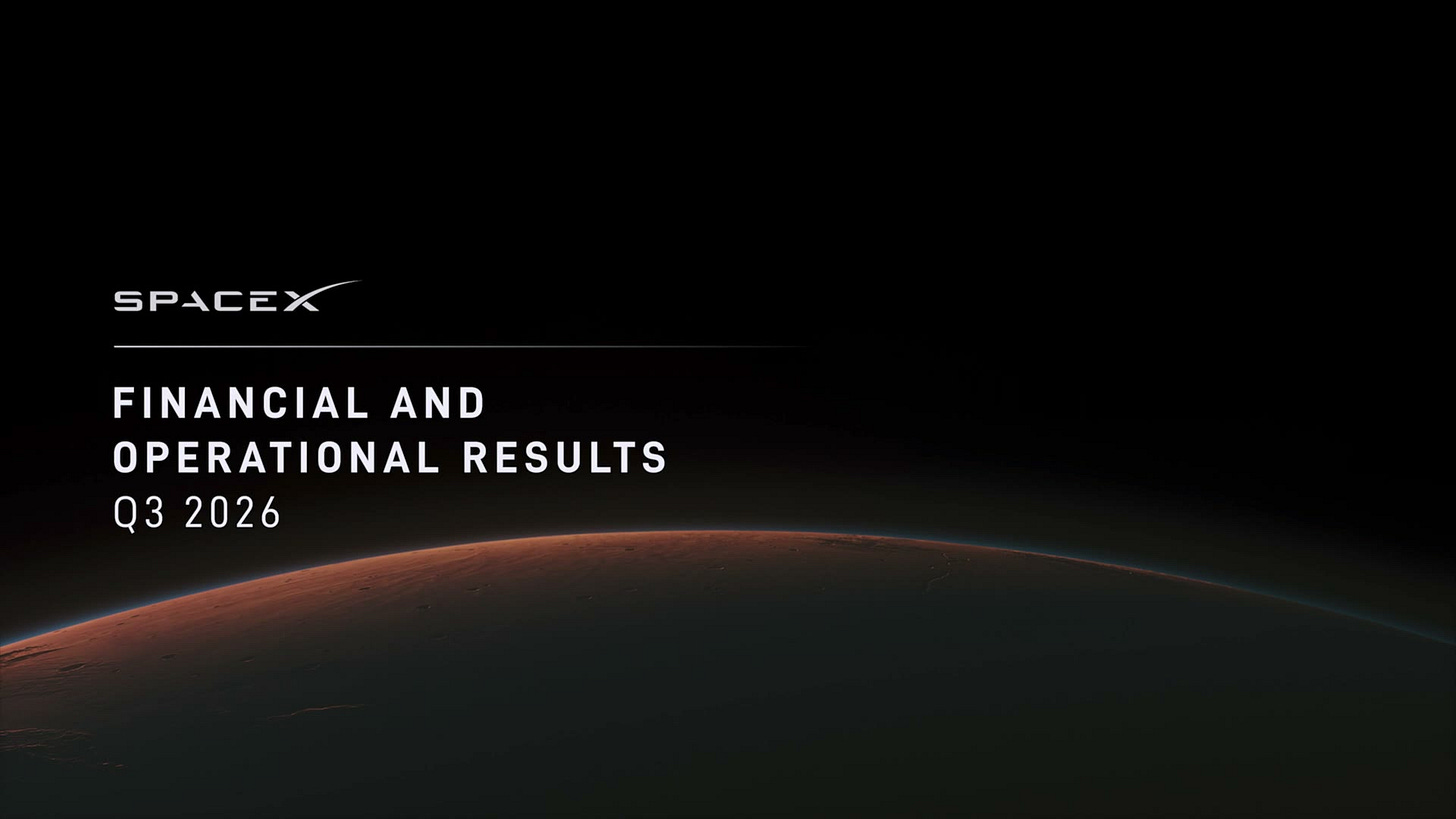 SpaceX Q3 2026 Financial and Operational Results SpaceX Q3 2026 Financial and Operational Results