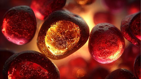 A six-image gallery showing close-up studies of Black lips in color and black-and-white, some parted as if mid-breath; silhouetted figures standing in architectural spaces divided by light and shadow; and abstract, glowing cellular forms resembling blood cells. The images move between intimacy and distance, echoing themes of voice, restraint, and survival under observation.