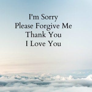 Ho'opononopono, the forgiveness prayer. Using Ho'oponopono in real life