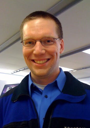 Andrew Conard at the Apple Store