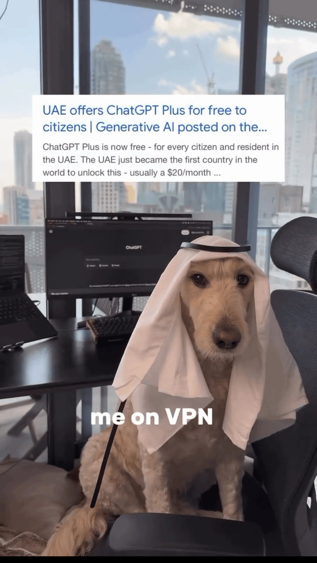 r/ChatGPT - " Instant Emirati upgrade 🙃"