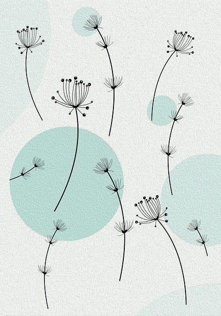 Free flowers seeds pattern illustration
