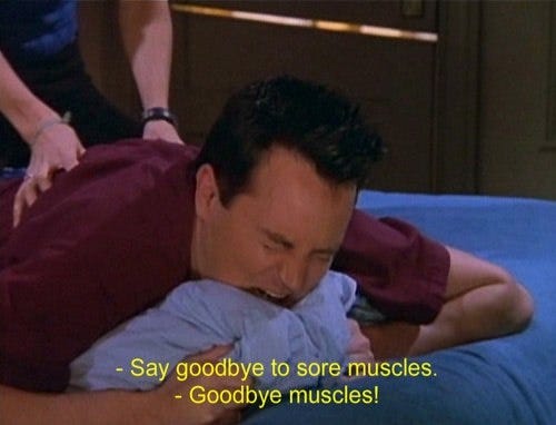 Monica gives the best worst massages - F.R.I.E.N.D.S