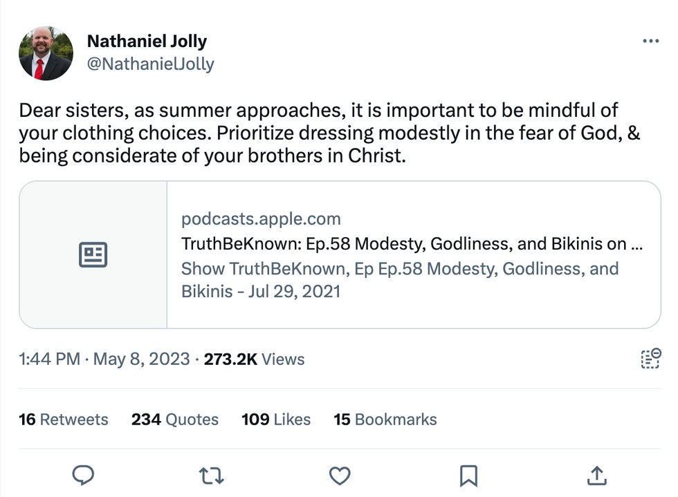 Dear sisters, as summer approaches, it is important to be mindful of your clothing choices. Prioritize dressing modestly in the fear of God, & being considerate of your brothers in Christ. Dear sisters, as summer approaches, it is important to be mindful of your clothing choices. Prioritize dressing modestly in the fear of God, & being considerate of your brothers in Christ.