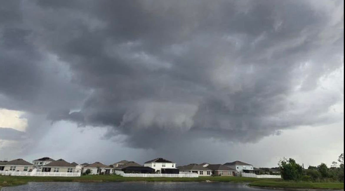 Tornado Briefly Touches Down Near Parrish Construction Zone During Severe Storm