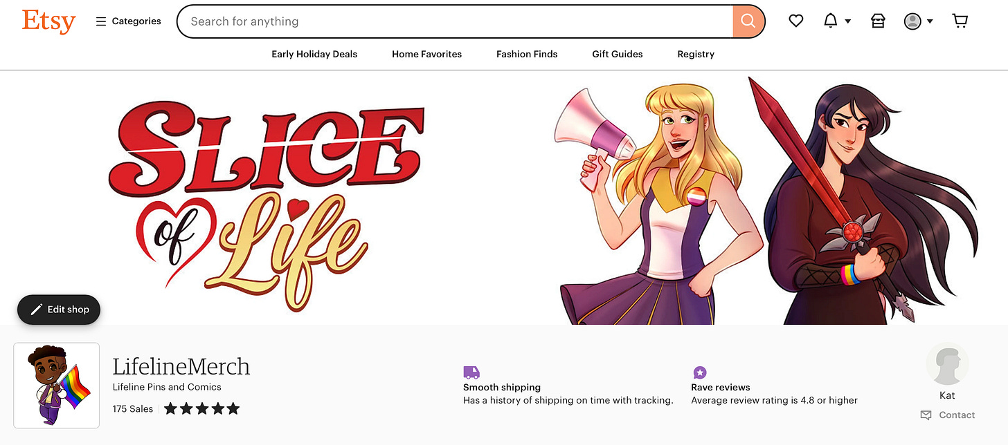 Etsy Storefront
