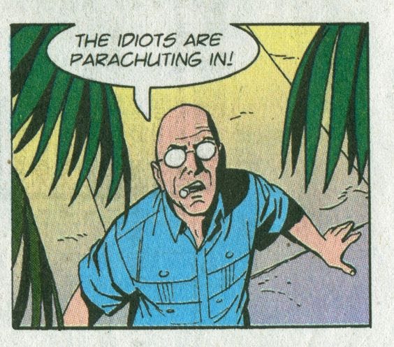 The idiots are parachuting in The idiots are parachuting in