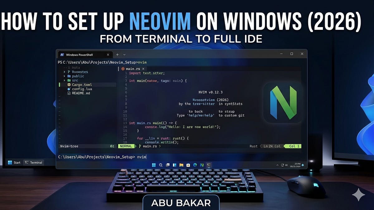 How to Set Up Neovim on Windows (2026): From Terminal to Full IDE